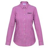 Ladies Yarn Dyed Stripe Shirt Long Sleeves