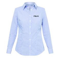 Van Heusen Ladies Cotton Stripe Long Sleeve Shirt