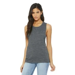 Flowy Scoop Muscle Tank Poly Viscose Blend Ladies