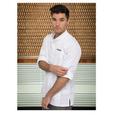 Hartford Zipper Front Cotton Twill Chef Jacket