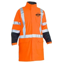 BJ6955XT X-Taped TTMC Branded High Vis Rain Jackets With Concealed Hood