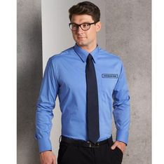 Mens Slimmer Fit Polyester Elastane Long Sleeve Shirt
