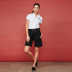Detroit Womens Professional Dress Shorts with Teflon Stain Resistance