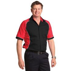 Arena Tri Colour Contrast Work Shirt Mens