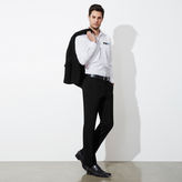 Mens Classic Flat Front Corporate Trousers Polyester Viscose Stretch