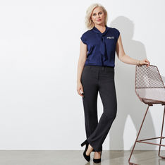 Classic Womens Flat Front Professional Dress Pants