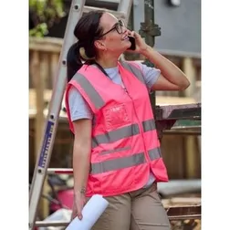 Day Night Hi Vis Zip Shirt with Reflective Tape
