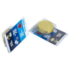 Chocolate Coins Business Card Holder with Foil Wrapped Treats
