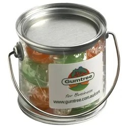 CC003G Twist Wrapped Boiled-Lollies Filled Small Custom Buckets - 120g