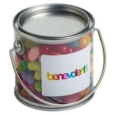 Jelly Belly Bean Filled Clear PVC Bucket 180g