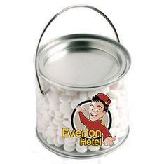 Chewy Mint Filled PVC Bucket 400g Desktop Container