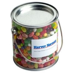 Jelly Belly Branded Clear Storage Container with Mixed Jelly Beans