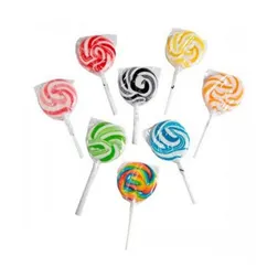 CC034E-M Medium Candy (Mixed Colours) Corporate Lollipops - 50mm Diameter
