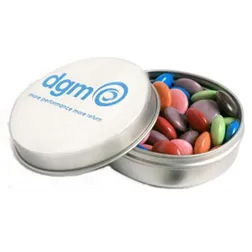 Smarties Look Alike Chocolate Filled Candle Tins