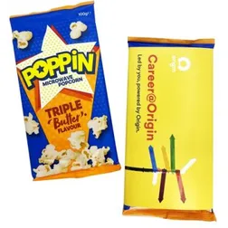 Branded Microwave Popcorn Bags 100g Savoury Event Snacks