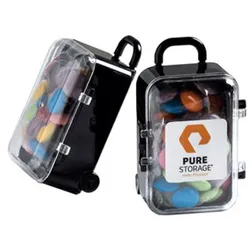 CC070C Smarties Look-Alike Filled Branded Mini Suitcases - 50g