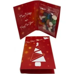 CC083A25 Mini Jelly Bean Filled Promo Lolly Bags With Gift Card - 25g