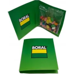 CC083A50 Mini Jelly Bean Filled Promo Lolly Bags With Gift Card - 50g