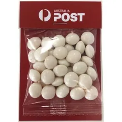 CC084C25 Mint Filled Branded Lolly Bags With Billboard Card - 25g