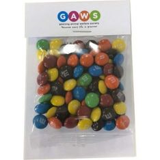 M&M Chocolate Buttons Billboard Card Treat Bags
