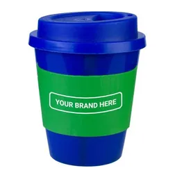 CC350SSWB 350ml Wide Band (55mm) Promo Reusable Carry Cups With Soft Silicon Lid