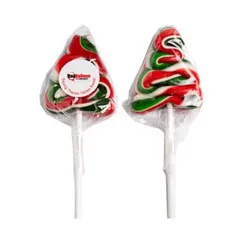Christmas Tree Shaped Confectionery with Full Colour Sticker