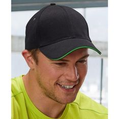 Heavy Brushed Cotton Sandwich Peak Cap