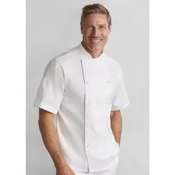 Zest Short Sleeve Chef Jacket Cotton Twill Mens