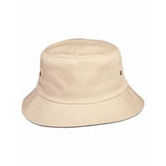 Enzyme Washed Cotton Bucket Hat With Contrast Underbrim