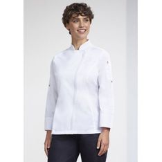 Alfresco Ladies Long Sleeve Chef Jacket UPF Rated Recycled Polyester Cotton