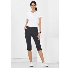 Ladies Lightweight Stretch 3/4 Length Pants