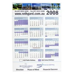 CL102 Gloss Laminated Promotional Magnetic Calendars (148 x 210mm)