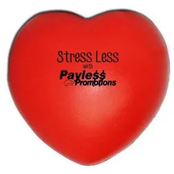 S37 Heart Red Printed Health / Medical / Dental Stress Shapes