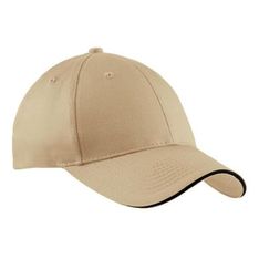 Structured Cotton Twill Sandwich Bill Cap with Hook and Loop Closure