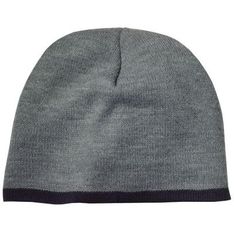 Acrylic Knit Winter Beanie With Contrasting Trim