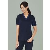 Riley Womens Modern Fit Stretch Scrub Top