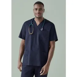 Antibacterial Cotton Polyester Blend Scrub Tops Men