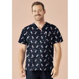 Relaxed Fit Cotton V-Neck Scrub Tops