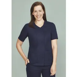 Ladies Zip Front Crossover Scrub Tops