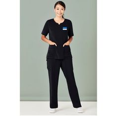 Avery Tailored Fit Polyester Scrub Top with Stretch