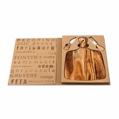 Acacia Wood Serving Platter With Integrated Knife