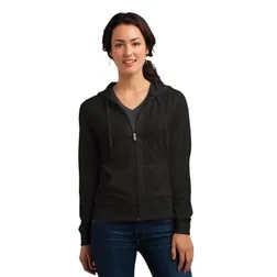 Ladies Juniors Full-Zip Cotton Poly Blend Fleece