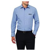 Van Heusen Euro Yarn Dyed Check Cotton Blend Dress Shirt