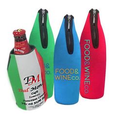 Neoprene Zipped Bottle Holder Full Photo Print