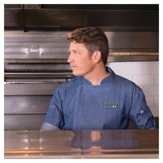 Gramercy Cotton Denim Chef Jacket with Zipper Closure
