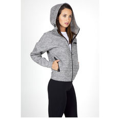 Heavy Fleece Zip Hoodie with Stretch Cotton Spandex Blend