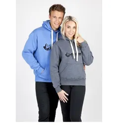 F808HPM Heavy Cotton Rich Hoodies With Fat Drawstring - Marl