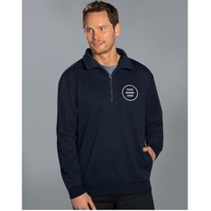 Half Zip Fleece Sweatshirt with Side Pockets