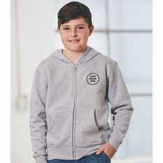 Cotton Fleece Zip Hoodie for Children