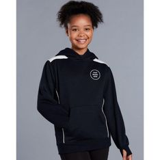 Kids Contrast Panel Fleece Hoodie 320gsm